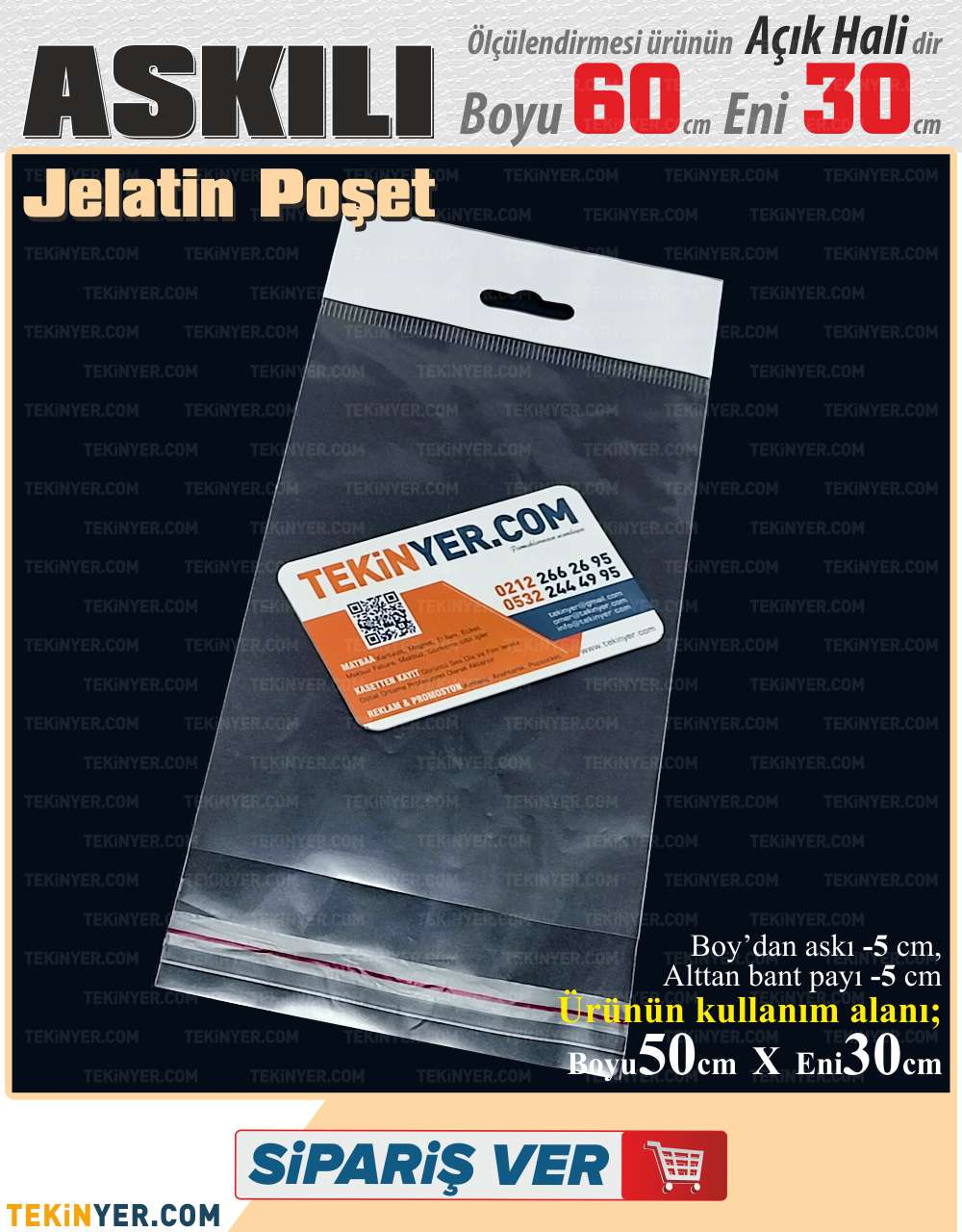 30x60 cm Askılı Jelatin